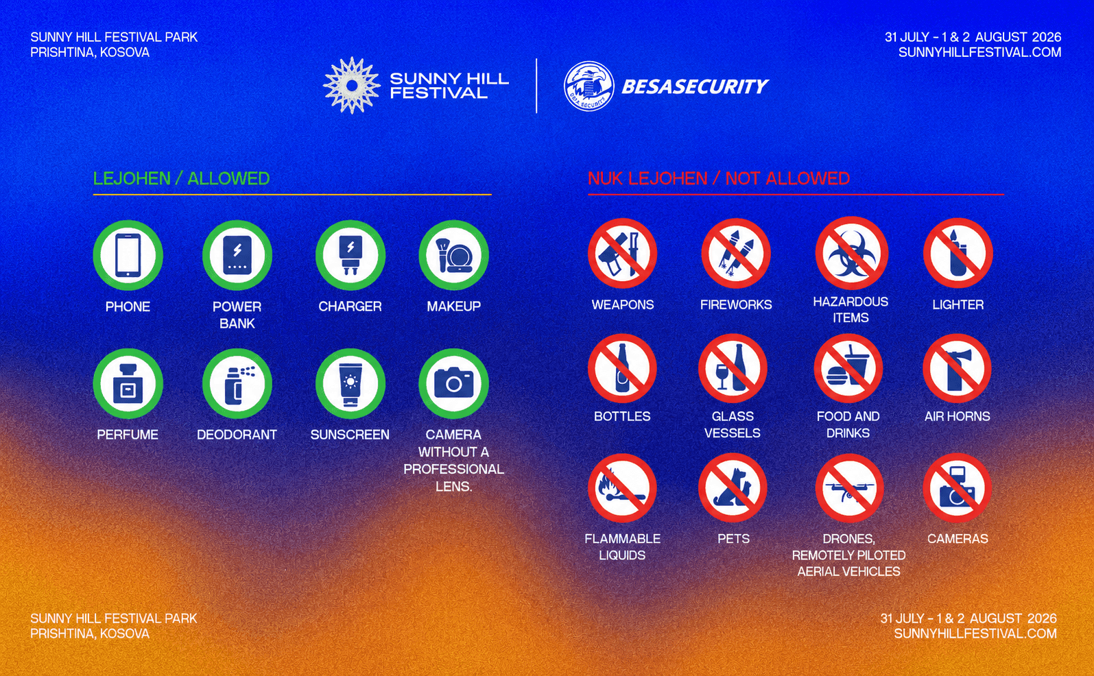 Know before you go: Allowed & Prohibited items